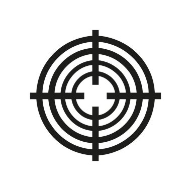 Hedef simgesi. Görüş veya hedef simgesi izole edildi. Vektör illüstrasyonu