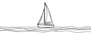 Sürekli bir yelkenli çizimi..