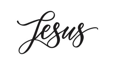 - Tanrım! El yazması harfler. Hristiyan sözü. Katı hatlar beyazla izole edilmiş. Siyah Kaligrafi.