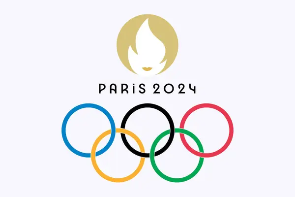 Oficjalny Symbol Igrzysk Olimpijskich 2024 Oficjalne Logo Letnich Igrzysk Olimpijskich Wektor Stockowy