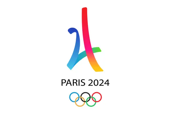 Oficjalny Symbol Igrzysk Olimpijskich 2024 Oficjalne Logo Letnich Igrzysk Olimpijskich Ilustracja Stockowa