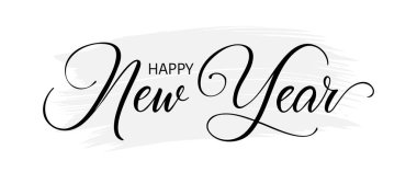 Mutlu yıllar - beyaz arka plan için tebrik ederim. Vektör illüstrasyonu