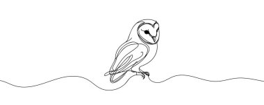 Çevrimiçi eğitim baykuşu bir satır mezuniyet konsepti. E-öğrenme beceri kursları. vektör illüstrasyonu