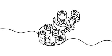 Suşi rulosu kesintisiz bir çizgi deseni çizdi