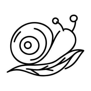 Salyangoz sürekli tek çizgi halinde izole edilmiş.,