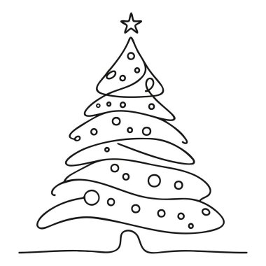Noel ağacı yıldızı aralıksız bir çizim