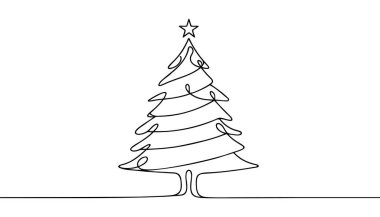 Noel ağacı yıldızı aralıksız bir çizim