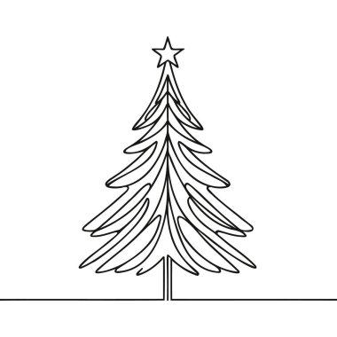 Noel ağacı yıldızı aralıksız bir çizim