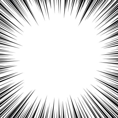 Beyaz arka planda hızlı hız çizgileri. Anime komik hız çizgileri hareketi. Vektör illüstrasyonu