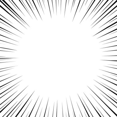 Beyaz arka planda hızlı hız çizgileri. Anime komik hız çizgileri hareketi. Vektör illüstrasyonu