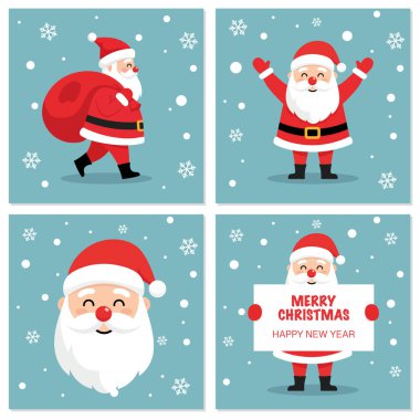 Noel Baba ile Noel simgeler kümesi.