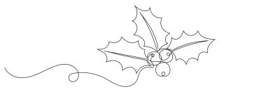 Noel kutsallığı. Noel süsü. Sürekli düzenlenebilir satır çizimi