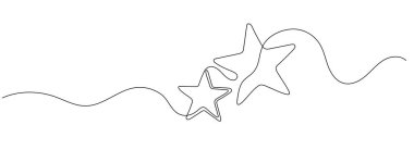 Düzenlenebilir tek bir yıldız çizgisi. Minimalist vektör çizimi