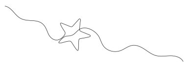 Düzenlenebilir tek bir yıldız çizgisi. Minimalist vektör çizimi