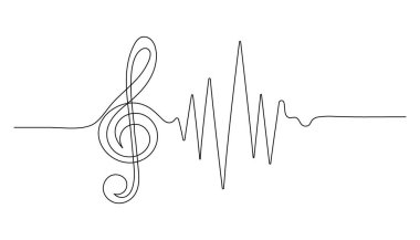 Beyaz arkaplanda izole edilmiş, sürekli düzenlenebilir çizgili bir tuş anahtarı çizimi. Üçlü anahtar vektör çizimi