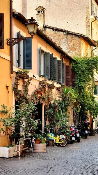 Roma Talya Şubat 2020 Tipik Bir Roma Mahallesi Olan Trastevere — Stok fotoğraf