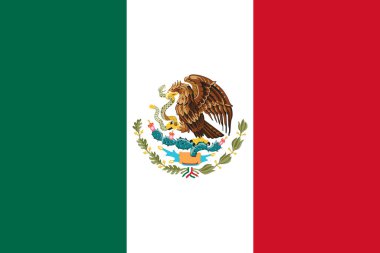 Official flag of Mexico nation clipart