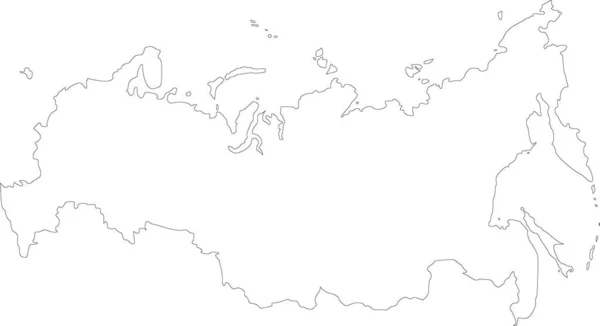 Map Russia Filled White Color — Stock Photo, Image