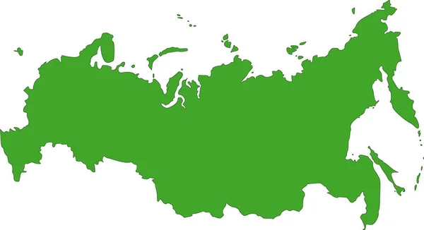 Map Russia Filled Green Color — Stock Photo, Image