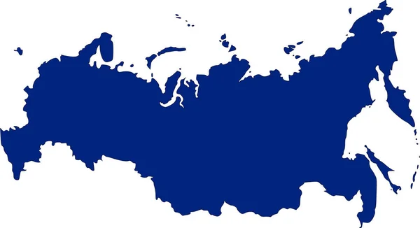 Rusya Haritası Mavi Renkle Dolu — Stok fotoğraf