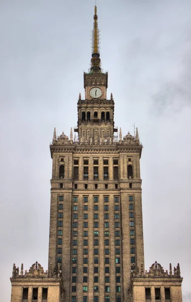 Palast Der Kultur Und Wissenschaft Warschau Polen — Stockfoto