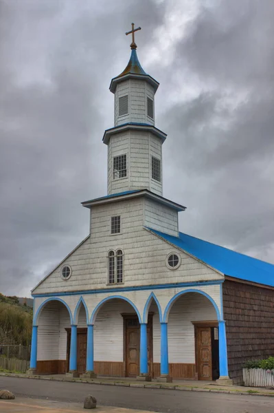 Деревянная Церковь Рилане Чили — стоковое фото