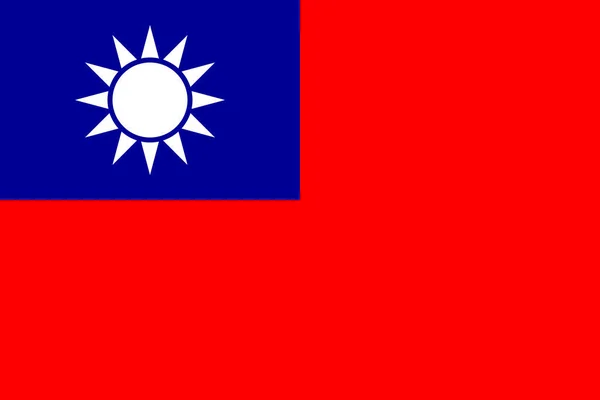 Official Flag Taiwan Nation Stock Photo