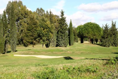 Güzel bir golf kulübünün manzara manzarası