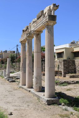 Ruins of Ancient Gymnasium in Kos Town, Greece clipart