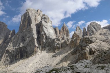 Pale di San Martino range during summer season. Alps, Italy clipart