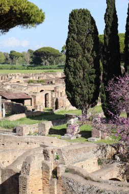 ostia antica, rome, İtalya'nın eski Limanı harabelerde