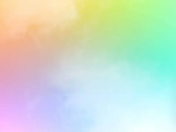 atmospheric sky background  with pastel rainbow gradient  delicately blended together  Of blue, green, red, orange, pink, purple, yellow, cyan and misty white clouds fade soft and beautiful