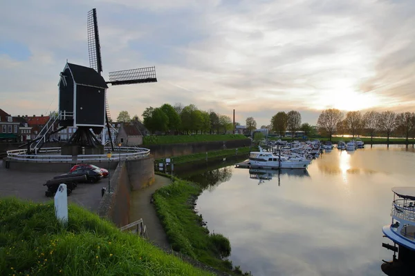 Oude Haven Van Heusden Noord Brabant Nederland Een Versterkte Stad — Stockfoto