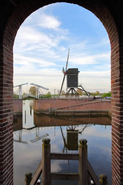 Παλιό Λιμάνι Του Heusden Βόρεια Brabant Ολλανδία Μια Οχυρωμένη Πόλη — Φωτογραφία Αρχείου