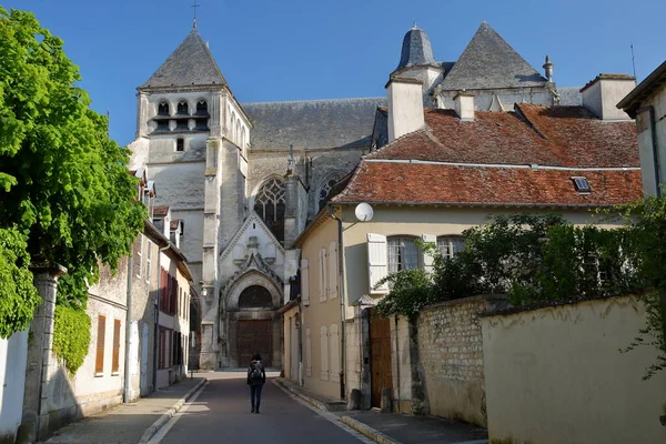 Buitengevel Van Saint Etienne Kerk Bar Sur Seine Aube Grand — Stockfoto