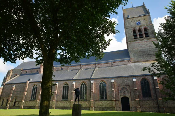 Hollanda Nın Bolsward Kentindeki Martinikerk Martin Kilisesi Dış Cephesi — Stok fotoğraf