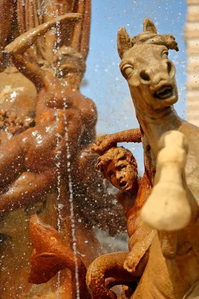 Κοντινό Πλάνο Στις Λεπτομέρειες Της Κρήνης Artemis Diana Fountain Που Royalty Free Φωτογραφίες Αρχείου