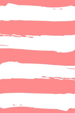 Çilek pembesi ve beyaz çizgili desen