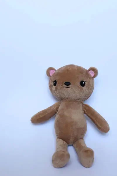 Teddybär Auf Weißem Hintergrund — Stockfoto
