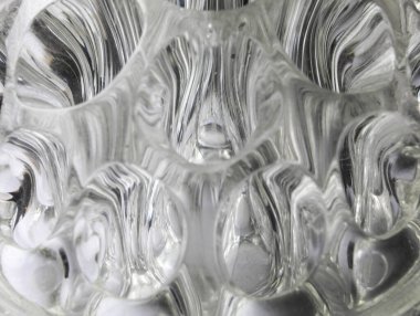 Kristal cam bir vazonun içini kapat. soyut arkaplan