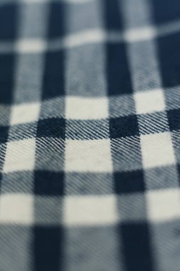 Damalı kumaşı mavi ve beyaz olarak kapat