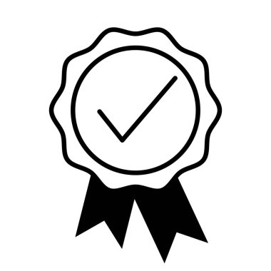 Black thin line award medal icon,symbol about business, financial and industrial work