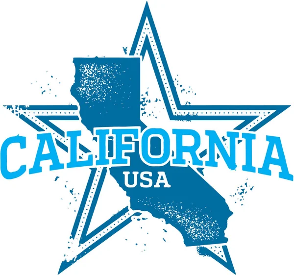 Pieczęć Państwa Usa California Vintage — Wektor stockowy