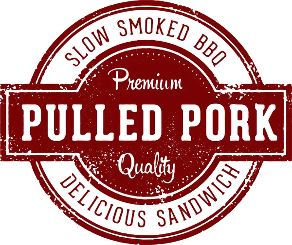 Premium Bbq Çekilmiş Domuz Sandviçi — Stok Vektör