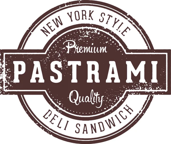 Carne Premium Pastrami Deli — Vetor de Stock