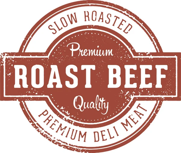 Premium Roast Beef Deli Meat — Stockový vektor