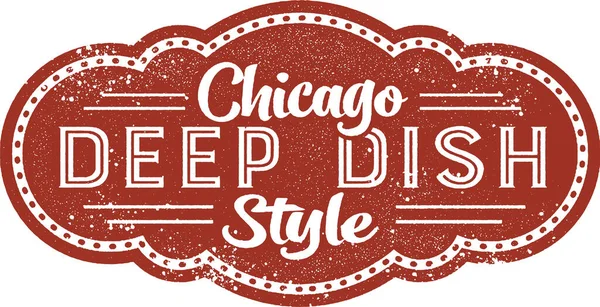 Chicago Stylu Deep Dish Pizza — Wektor stockowy