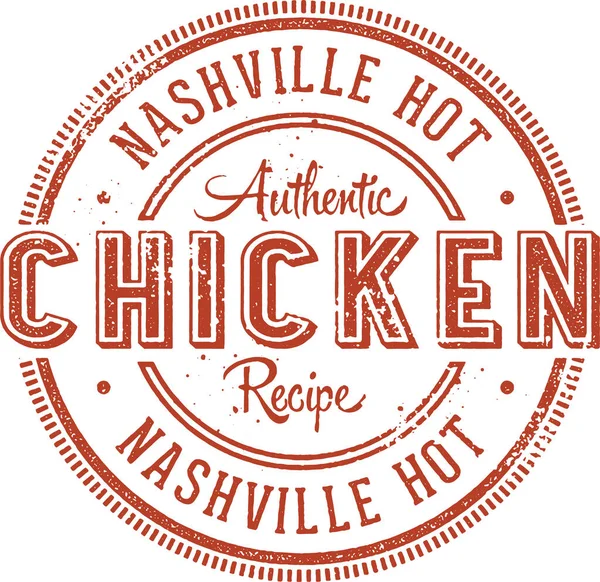 Pollo Picante Caliente Nashville — Archivo Imágenes Vectoriales