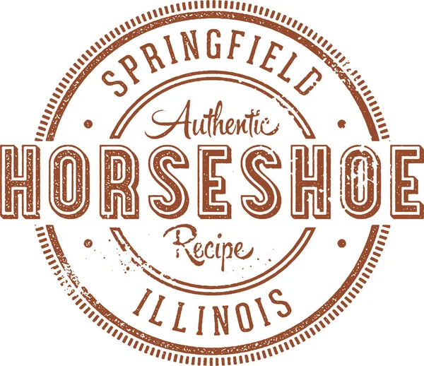 Springfield Illinois Horseshoe Meal - Stok Vektor