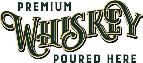 Wylewana Whisky Premium — Wektor stockowy